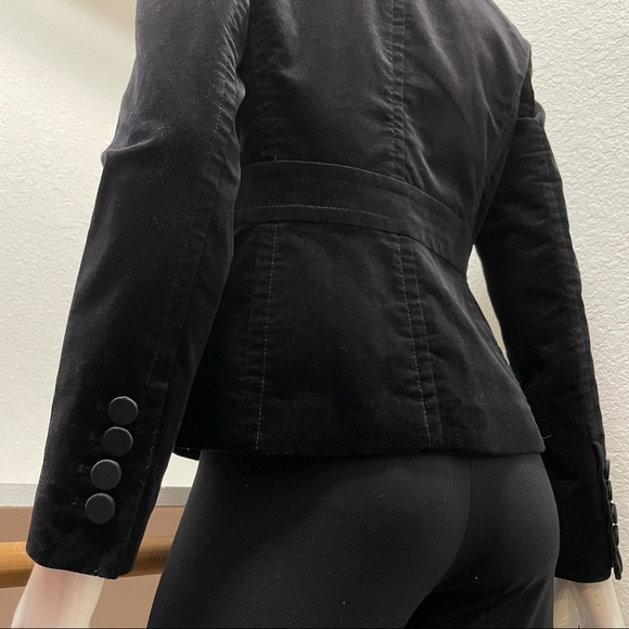 TALBOTS•Black Velour Single Button Jacket Blazer | Sz 4 - Picture 7 of 10